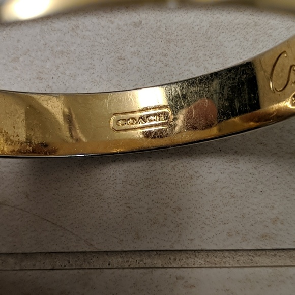 Coach Gold and Orange Bangle Bracelet - Picture 4 of 5